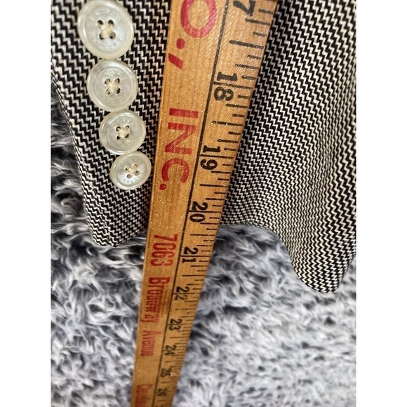 LRL Lauren Ralph Lauren Gray Linen Blazer Jacket 4 Button Lined Size 10P Petite - Picture 7 of 14